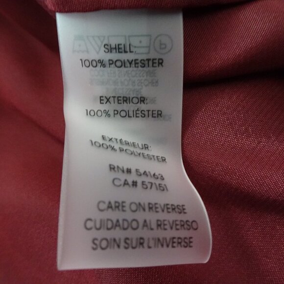 Calvin Klein Faux Wrap Blouse Top Women's Plus Size 1X Red Satiny Dressy - Picture 8 of 9